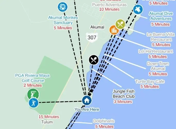 Appartement Skies Private Terrace W Jacuzzi W Sea Views Walk To Akumal