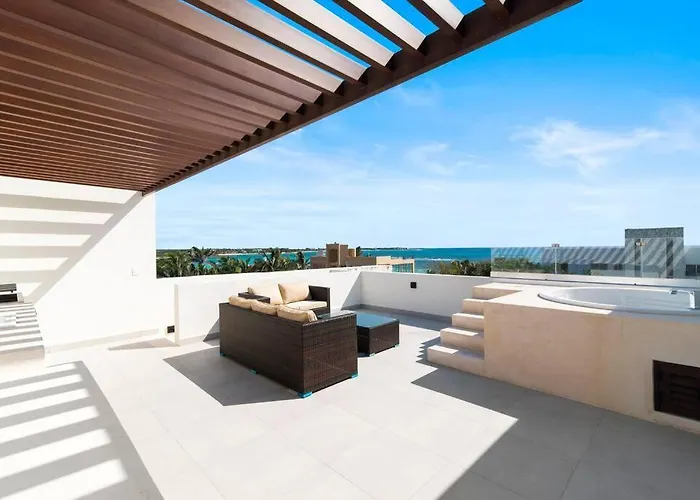 Skies Private Terrace W Jacuzzi W Sea Views Walk To * Akumal